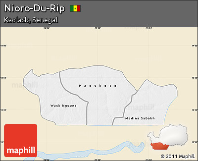 Classic Style Map of Nioro-Du-Rip, single color outside