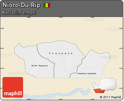 Classic Style Map of Nioro-Du-Rip, single color outside