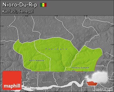 Physical Map of Nioro-Du-Rip, desaturated