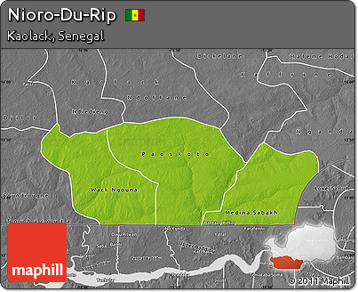 Physical Map of Nioro-Du-Rip, desaturated