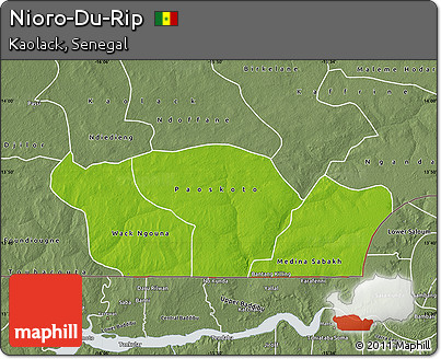 Physical Map of Nioro-Du-Rip, semi-desaturated