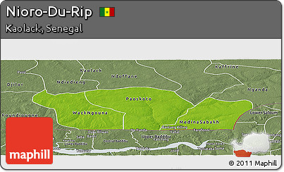 Physical Panoramic Map of Nioro-Du-Rip, semi-desaturated