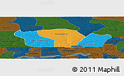 Political Panoramic Map of Nioro-Du-Rip, darken
