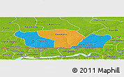 Political Panoramic Map of Nioro-Du-Rip, physical outside