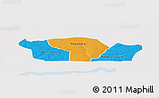Political Panoramic Map of Nioro-Du-Rip, single color outside