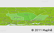 Political Shades Panoramic Map of Nioro-Du-Rip, physical outside