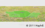 Political Shades Panoramic Map of Nioro-Du-Rip, satellite outside