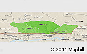 Political Shades Panoramic Map of Nioro-Du-Rip, shaded relief outside