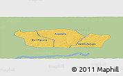 Savanna Style Panoramic Map of Nioro-Du-Rip, single color outside