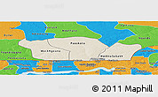 Shaded Relief Panoramic Map of Nioro-Du-Rip, political outside