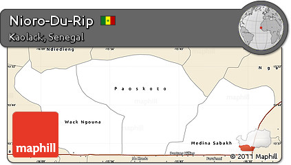 Classic Style Simple Map of Nioro-Du-Rip