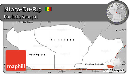 Gray Simple Map of Nioro-Du-Rip