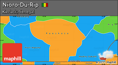 Political Simple Map of Nioro-Du-Rip