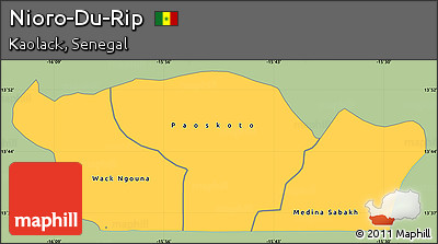 Savanna Style Simple Map of Nioro-Du-Rip, single color outside