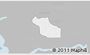 Gray 3D Map of Wack Ngouna, single color outside