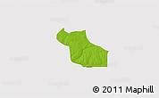 Physical 3D Map of Wack Ngouna, cropped outside