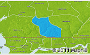 Political 3D Map of Wack Ngouna, physical outside