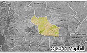 Satellite 3D Map of Wack Ngouna, desaturated
