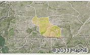 Satellite 3D Map of Wack Ngouna, semi-desaturated