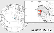 Blank Location Map of Wack Ngouna, highlighted country, highlighted grandparent region