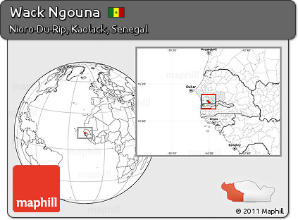 Blank Location Map of Wack Ngouna, highlighted grandparent region