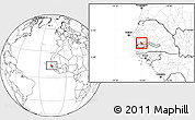 Blank Location Map of Wack Ngouna, highlighted parent region