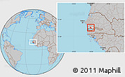 Gray Location Map of Wack Ngouna, highlighted parent region