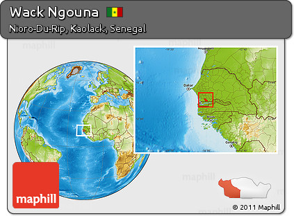 Physical Location Map of Wack Ngouna