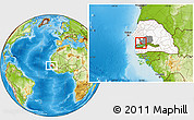 Physical Location Map of Wack Ngouna, highlighted country, highlighted grandparent region