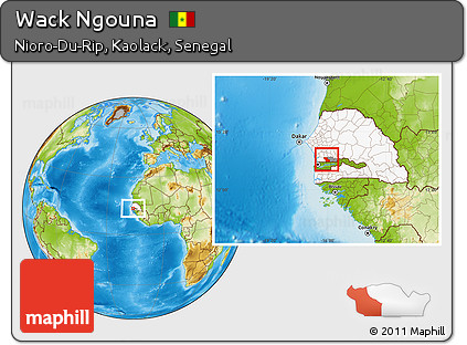 Physical Location Map of Wack Ngouna, highlighted country, highlighted parent region