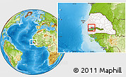 Physical Location Map of Wack Ngouna, highlighted country, highlighted parent region