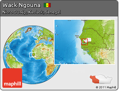 Physical Location Map of Wack Ngouna, highlighted grandparent region