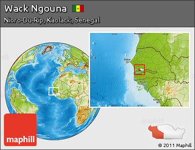 Physical Location Map of Wack Ngouna, highlighted parent region
