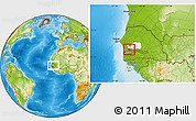 Physical Location Map of Wack Ngouna, highlighted parent region, highlighted grandparent region, within the entire country