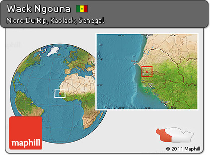 Satellite Location Map of Wack Ngouna