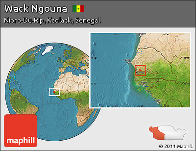 Satellite Location Map of Wack Ngouna