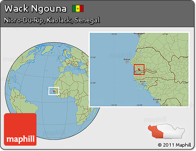 Savanna Style Location Map of Wack Ngouna