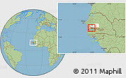Savanna Style Location Map of Wack Ngouna, highlighted parent region, highlighted grandparent region