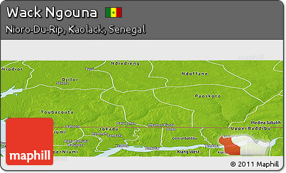 Physical Panoramic Map of Wack Ngouna