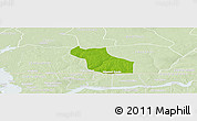 Physical Panoramic Map of Wack Ngouna, lighten