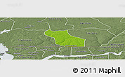 Physical Panoramic Map of Wack Ngouna, semi-desaturated