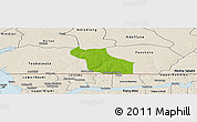 Physical Panoramic Map of Wack Ngouna, shaded relief outside