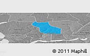 Political Panoramic Map of Wack Ngouna, desaturated