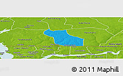 Political Panoramic Map of Wack Ngouna, physical outside