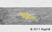 Satellite Panoramic Map of Wack Ngouna, desaturated