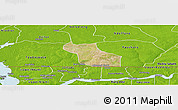 Satellite Panoramic Map of Wack Ngouna, physical outside
