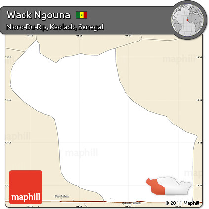 Classic Style Simple Map of Wack Ngouna