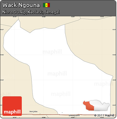 Classic Style Simple Map of Wack Ngouna