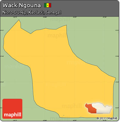 Savanna Style Simple Map of Wack Ngouna, cropped outside