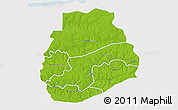 Physical 3D Map of Sedhiou, single color outside